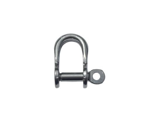 US Stainless 304 Stainless Steel Light D Shackle 1/4" (6mm) Flat Shackle
