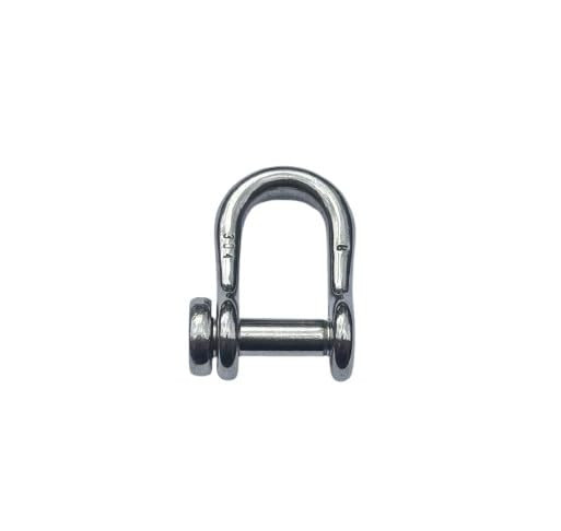 US Stainless 304 Stainless Flat D Shackle with Flat Screw Pin 5/16" (8mm)