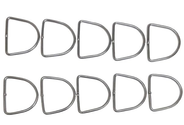 US Stainless 10 Pieces Stainless Steel 316 D Ring Welded 4mm x 40mm Dee