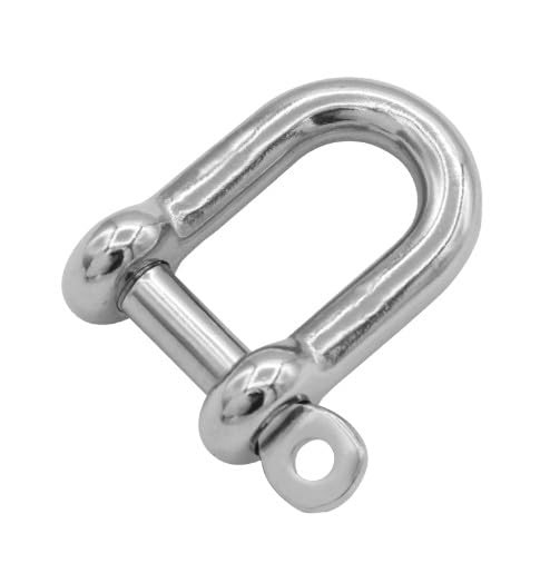 US STAINLESS 316 Stainless D Shackle Captive Pin 10mm Marine Grade Dee