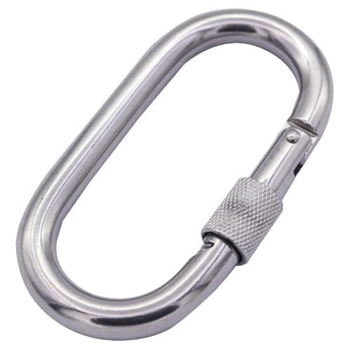 US STAINLESS Stainless Steel 316 Straight Snap Link with Nut 5mm (3/16")