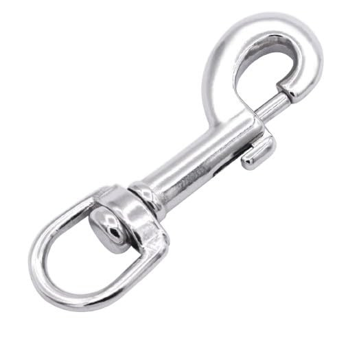 US STAINLESS Stainless Steel 316 Bolt Snap with Swivel End 1/2" Polished