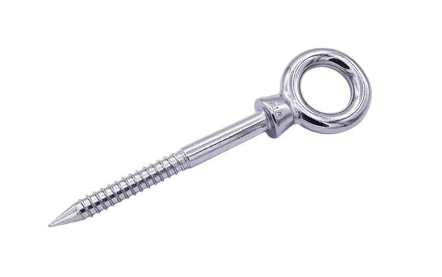 US STAINLESS 316 Stainless Shoulder Lag Eye Bolt Wood Screw 3/8" x 80mm