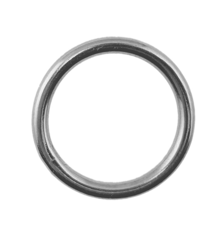 Stainless Steel 316 Round Ring Welded 3/8" x 3" (10mm x 75mm) Marine Grade