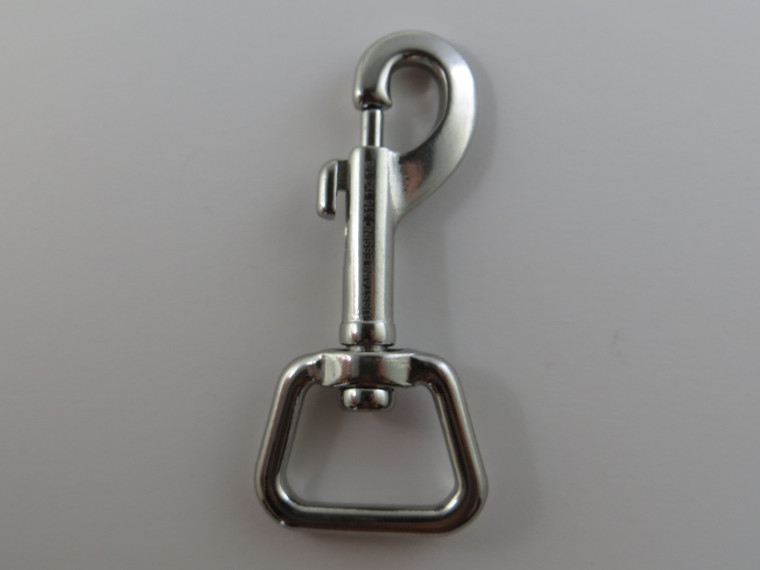 Stainless Steel 316 1 x 3 1/8" Bolt Snap Square Swivel End Marine Grade Polished