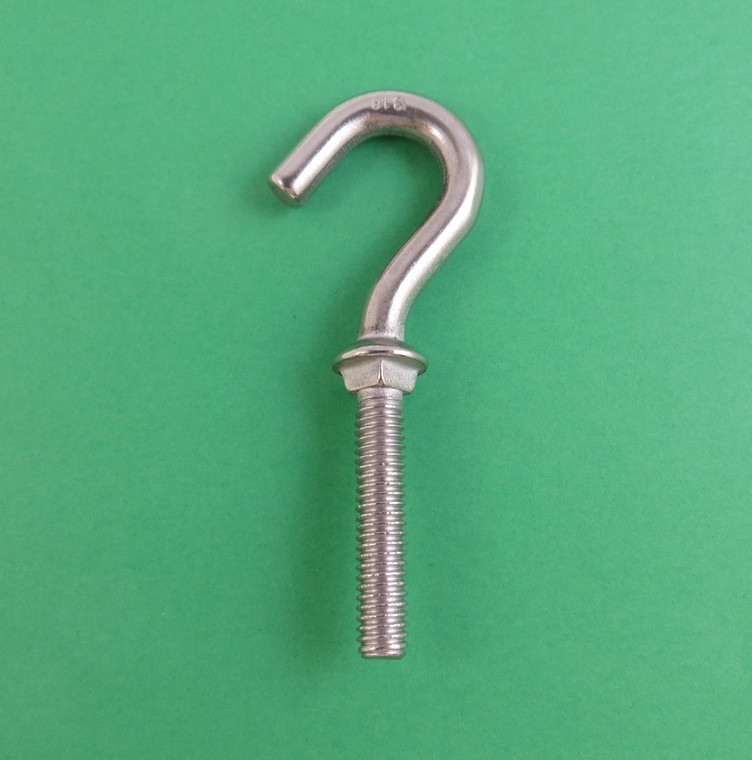 Stainless Steel 316 Hook Bolt 5/16" (8mm) Marine Grade