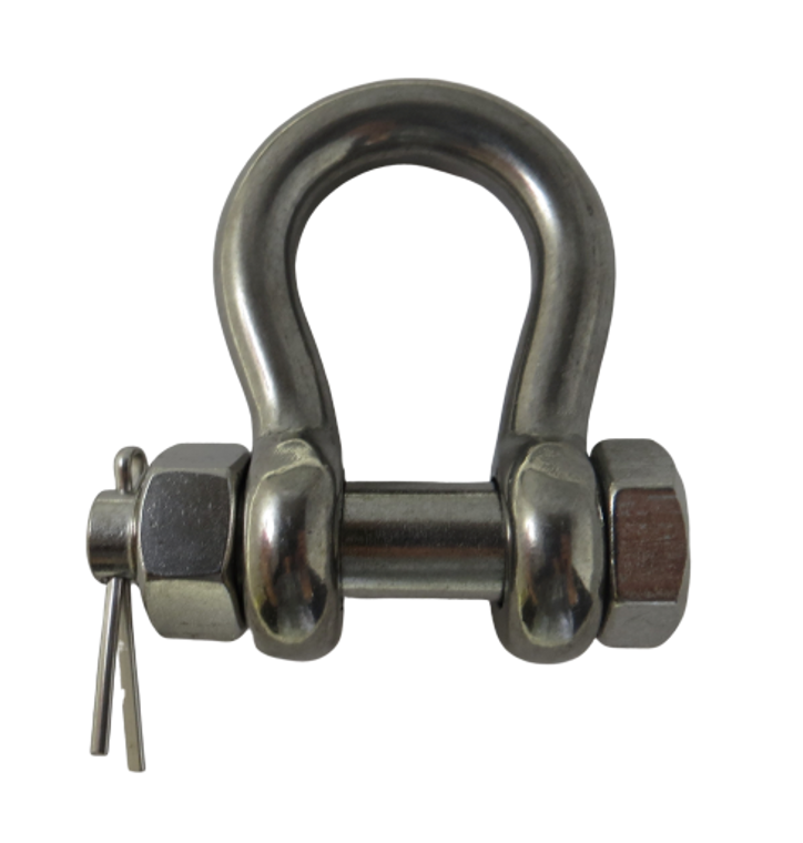 Stainless Steel (316) Anchor Shackle 1/2" (13mm) Oversized Bolt Pin Forged US Type Marine Grade