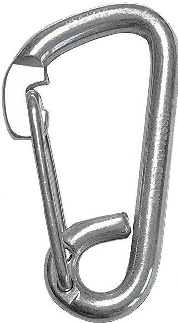 Mini Mousqueton 2 X 4mm Stainless Steel Carbine, Spring Loaded