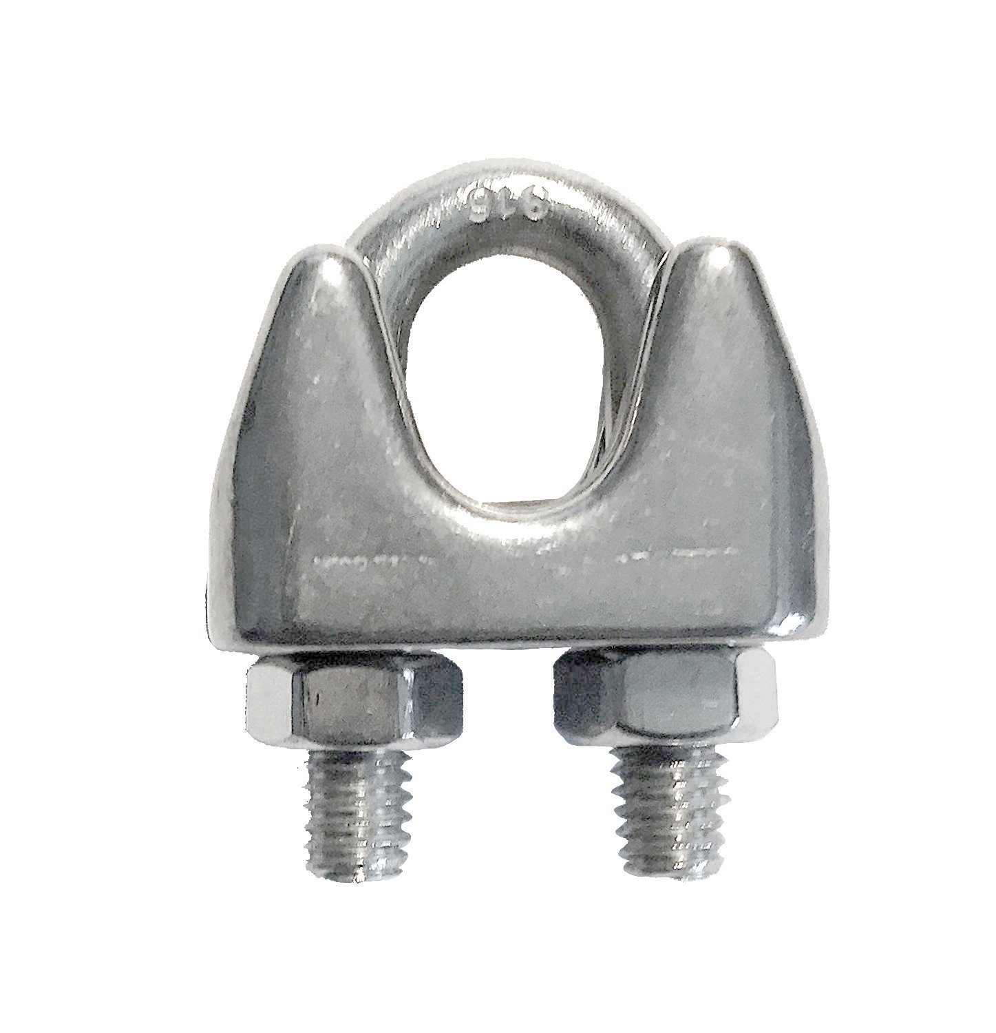 2 Pieces Stainless Steel 316 1/4 x 2 (6mm x 55mm) Lag Screw Eye