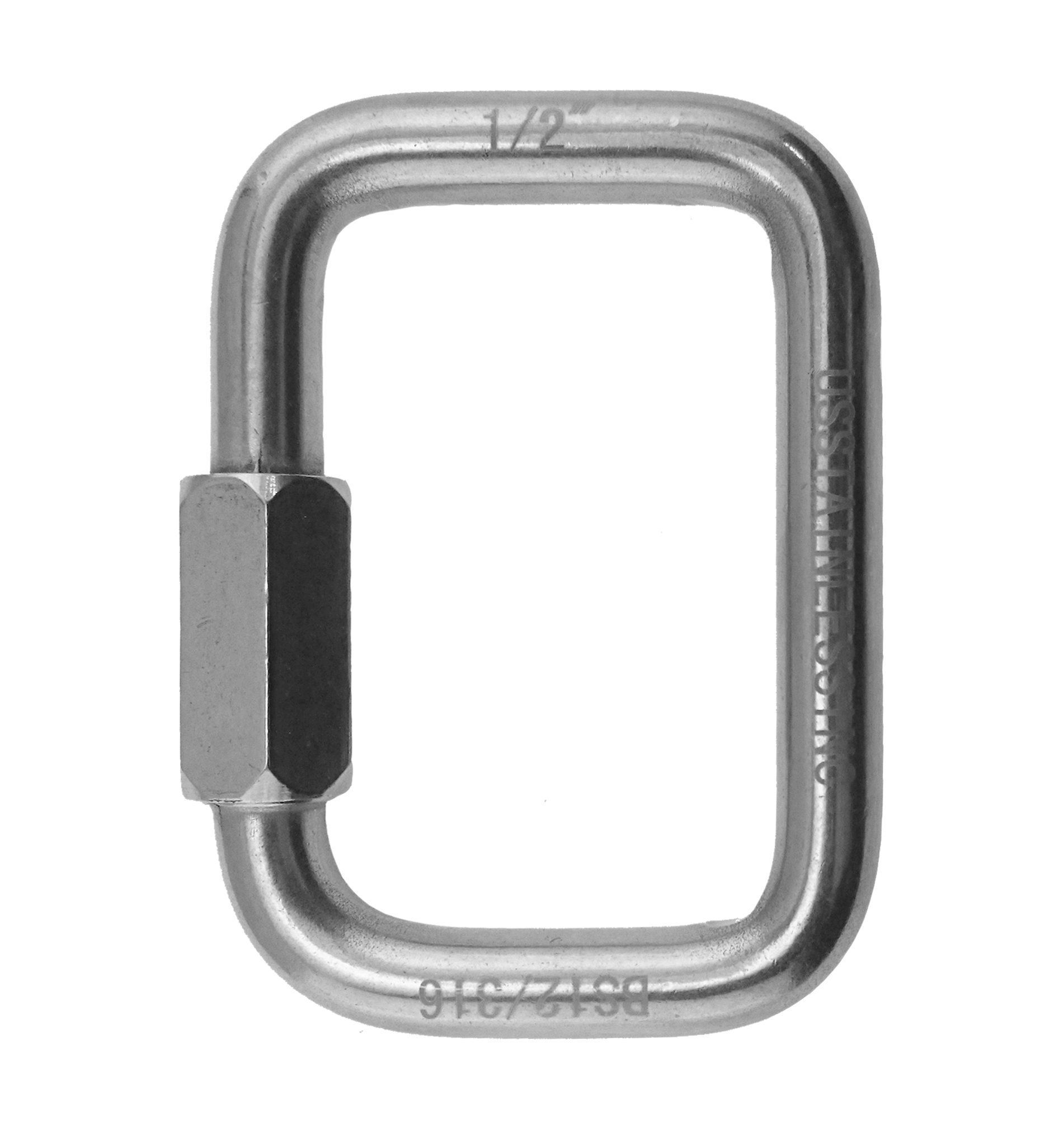 2 Pieces Stainless Steel 316 Asymmetrical Spring Hook Carabiner Casting End  with Eye 1/4 (6mm) Marine Grade - US Stainless