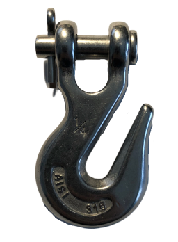 Stainless Steel 316 Grab Hook Clevis End 1/4 Marine Grade - US Stainless