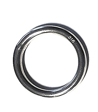 Stainless Steel 316 D Ring 1/8 x 1 (3mm x 25mm) Marine Grade