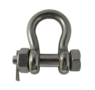 US STAINLESS 5/16 by 10' US Stainless Stainless Steel 316 Anchor Chain  5/16 or 8mm By 10 Foot Long with Bow Shackles