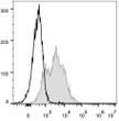 C57BL/6 murine splenocytes were stained with Anti-CD54 antibody (STJA0000229) (filled gray histogram). Unstained lymphocytes (empty black histogram) were used as control.