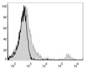Mouse splenocytes were stained with Anti-CD8a antibody (STJA0000587) (filled gray histogram). Unstained splenocytes (blank black histogram) were used as control.