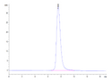 The purity of Biotinylated Human Fc gamma RIIIB (NA2) is greater than 95% as determined by SEC-HPLC.