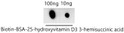 Dot-blot analysis of Biotin-BSA-25-hydroxyvitamin D3 3-hemisuccinic acid using Vitamin D (25-OH-VD) Rabbit monoclonal antibody (STJ11105669) at 1:1000 dilution.
