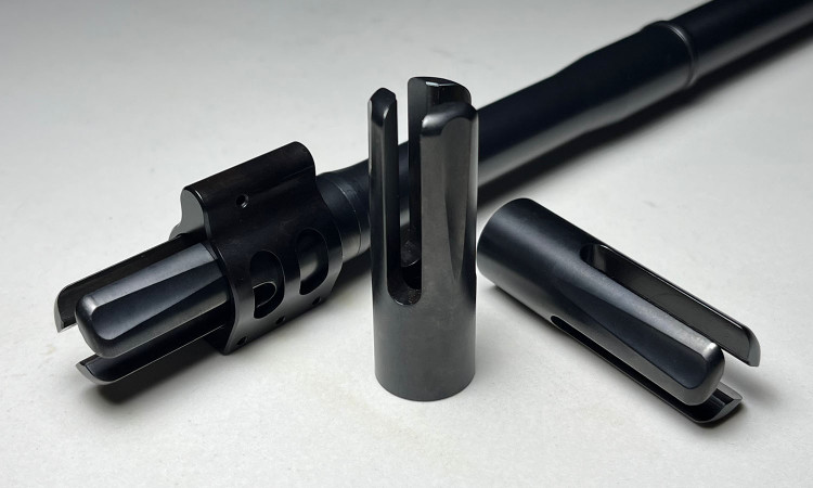 AR15 UltraSlim three-prong muzzle device flash suppressor 5/8-24