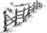 Wood Fence - Cling Mount