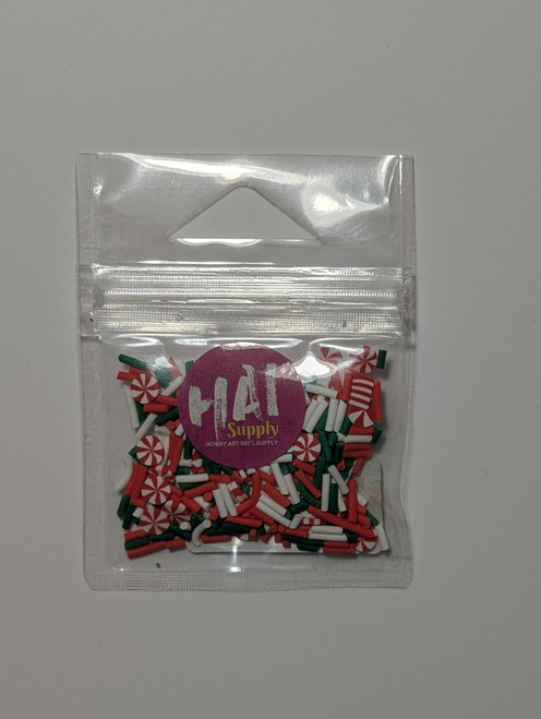 Christmas Sprinkles, Candy Canes and Peppermint Swirls