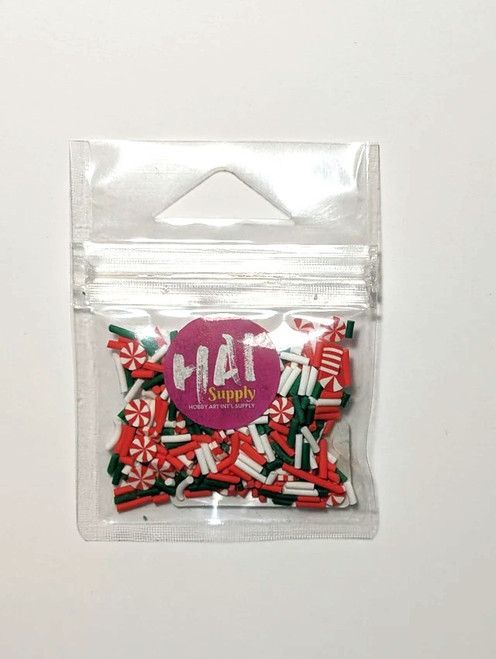 Christmas Sprinkles, Candy Canes and Peppermint Swirls Sequins