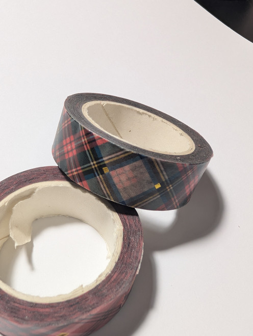 Dark Red Plaid Washi Tape