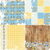 Lemoncello 12x12 scrapbook paper collection by Pam Bray Designs featuring lemons, citrus florals, blue and yellow patterns, ephemera, wreaths, butterflies, and vintage-inspired crafting elements.