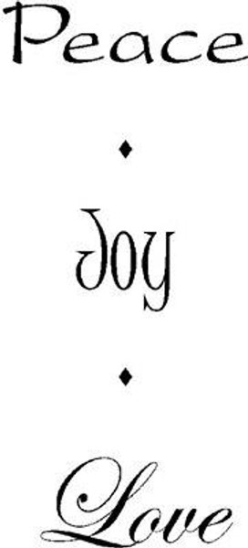 Peace, Joy & Love - Cling Mount