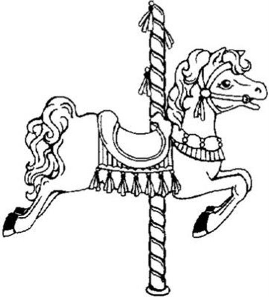 Emerald Creek Carousel Horse - Cling Mount