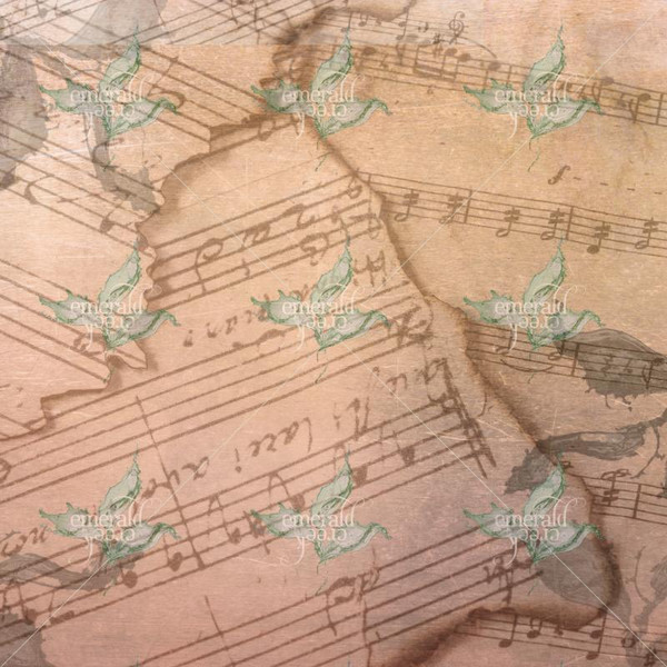 Emerald Creek Allure Stills - Burnt Copper Leaves 12x12 Single Sheet