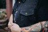 Deadbeat Customs 14 Oz. Signature Denim Vest - Collar 