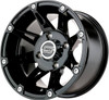 Moose Offroad - 02300448 - Wheel - 387X - Front - Black - 12x7 - 4/136 - 4+3