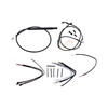 Burly Brand - Black Vinyl Handlebar Cable and Brake Line Kits for 12" Jail Bars on '18-'19 FXFB/ FXFBS Softail Models W/O ABS