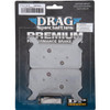 Drag Specialties - Premium Sintered Metal Rear Brake Pads fits '86-'99 Touring Models (Repl. OEM# 43957-86B/86D)