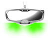 Seizmik - 06401409 - Mirror - Halo R - Rear View w/LED Cabin Light - Rectangle - Silver w/Silver Bezel - Polaris Pro-Fit