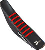 D'Cor Visuals - 30-65-102 - Seat Cover - Black/Red Ribs - Gas Gas MC '23-'26
