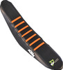 D'Cor Visuals - 30-30-103 - Seat Cover - Black/Orange Ribs - KTM SX '25-'26