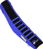D'Cor Visuals - 30-50-143 - Seat Cover - Blue/Black w/ Blue Ribs - YZ '22-'26
