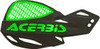 Acerbis - 2072671043 - Vented Uniko Handguards - Black/Green
