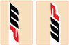Flu Designs Inc. - 01021 - Upper Fork Decal - WP - Red/Black/White
