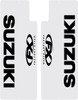 Factory Effex - 08-38404 - Fork Shield Decal - Upper - Suzuki - Black
