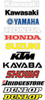 Factory Effex - 09-44112 - Fork/Swingarm Decal - Kawasaki - White