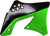 Polisport - 8412800004 - Radiator Cover - '09/ '11 OEM Black/Green - KX 250F