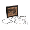 Burly Brand - Black Handlebar Cable/Line Install Kit for 18" Ape Hanger Bar fits '14-'16 FLHR (W/O ABS)