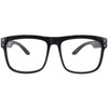  Flight Eyewear Benny V2 Square Riding Sunglasses - Black Frame/ Clear Lens 