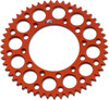 Renthal - 224U-520-51GPOR - Rear Sprocket - Aluminum - 51 Tooth - Orange