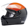 Biltwell Lane Splitter Helmet - Orange, Gray & Black