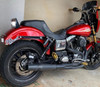  Thunderheader -  Black 2-Into-1 Exhaust System fits '93-'98 Dyna Models W/ Mid & Forward Controls 