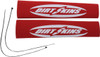 Schampa & Dirt Skins - DSFRKSEAL15-3 - Fork Covers - 2 mm Neoprene - Red/White - 12.25" Standard