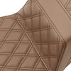 Saddlemen - Brown Full Lattice Stitch Extended Reach Step-Up Seat fits '08-'23 Touring Models (Except '23 FLHXSE/​FLTRXSE) & '09-'13 Trikes